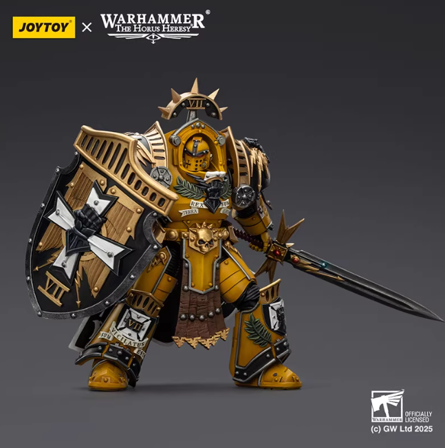 Imperial Fists Legion Praetor in Tartaros Terminator Armour with Power Sword and Vigil Storm Shield