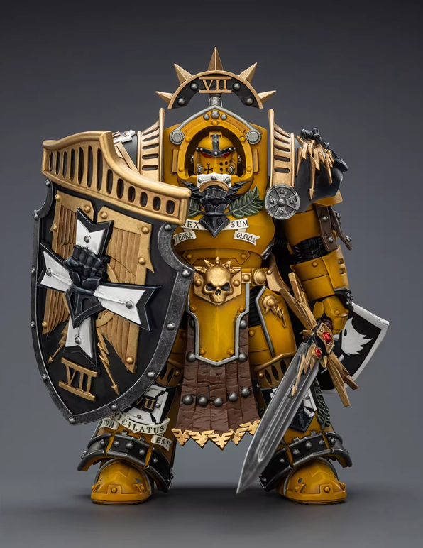 Imperial Fists Legion Praetor in Tartaros Terminator Armour with Power Sword and Vigil Storm Shield
