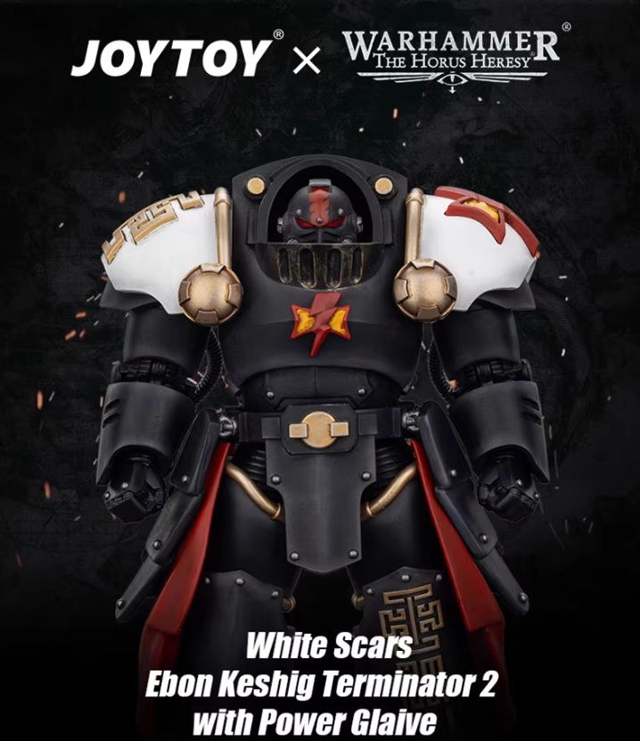 White Scars Ebon Keshig Terminator 2 with Power Glaive