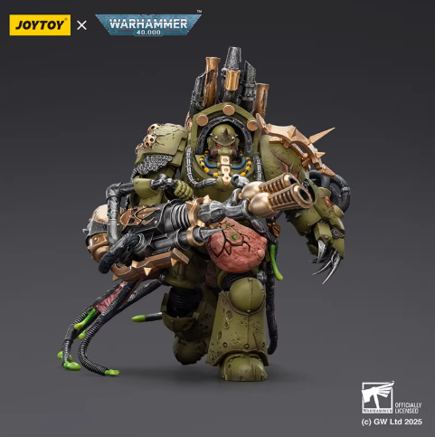 JOYTOY  Warhammer 40,000  Scale：1/18    Death Guard Lord of Virulence with Power Fist and Twin Plague Spewer