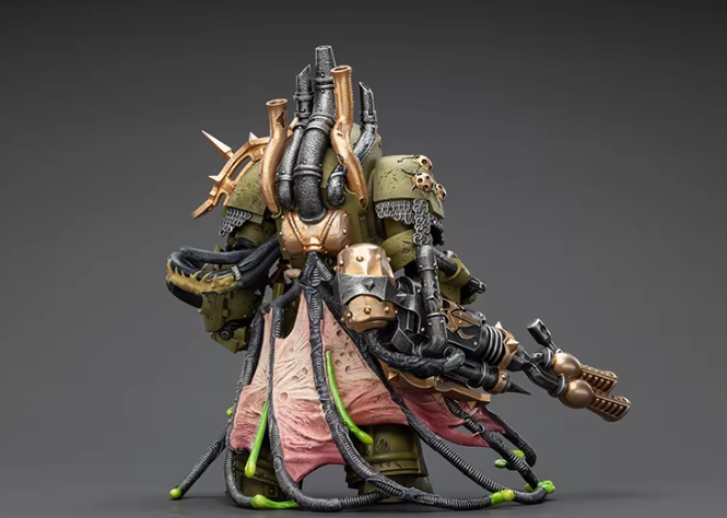 JOYTOY  Warhammer 40,000  Scale：1/18    Death Guard Lord of Virulence with Power Fist and Twin Plague Spewer