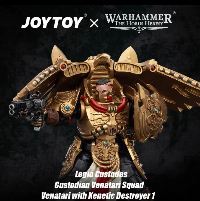 JOYTOY  Warhammer  The Horus Heresy  Scale：1/18  Legio Custodes Custodian Venatari Squad Venatari with Kenetic Destroyer 1