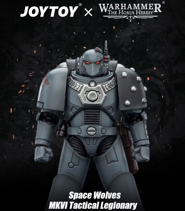 Pre-order JOYTOY  Warhammer 40,000  Scale：1/18 "Space Wolves MKVI Tactical Legionary"