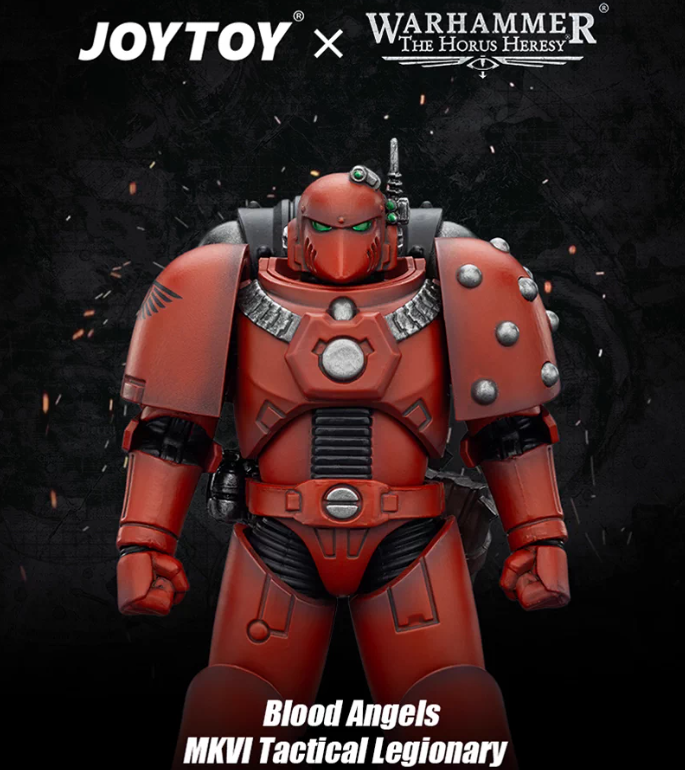 JOYTOY   Warhammer The Horus Heresy  Scale：1/18  Blood Angels MKVI Tactical Legionary
