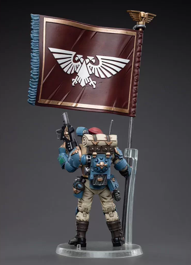 JOYTOY  Warhammer 40,000  Scale:1/18   Astra Militarum Tempestus Scions Command Squad 55th Kappic Eagles Banner Bearer