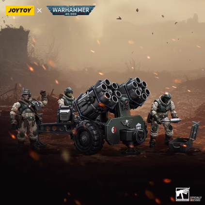 JOYTOY  Warhammer 40,000  Scale:1/18 Astra Militarum Ordnance Team with Malleus Rocket Launcher