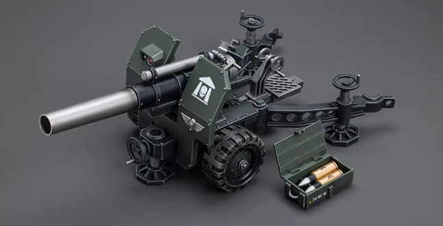 JOYTOY  Warhammer 40,000   Scale:1/18 Astra Militarum Ordnance Team with Bombast Field Gun