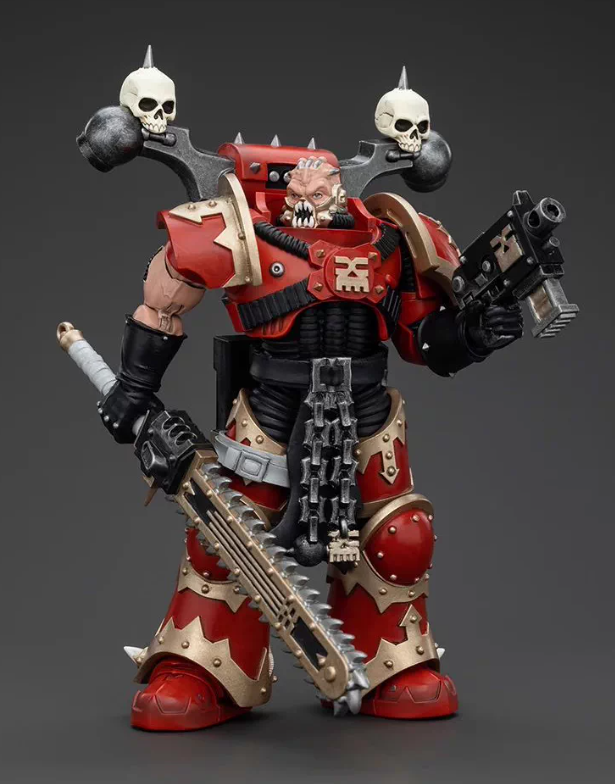 JOYTOY   Warhammer 40,000   Scale：1/18   World Eaters Khorne Berzerker with Eviscerator Chainsword
