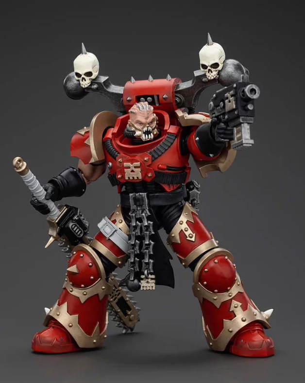 JOYTOY   Warhammer 40,000   Scale：1/18   World Eaters Khorne Berzerker with Eviscerator Chainsword