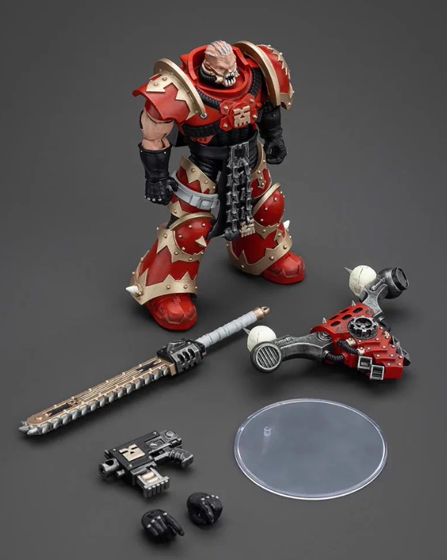 JOYTOY   Warhammer 40,000   Scale：1/18   World Eaters Khorne Berzerker with Eviscerator Chainsword
