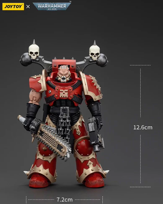 JOYTOY   Warhammer 40,000   Scale：1/18   World Eaters Khorne Berzerker with Eviscerator Chainsword