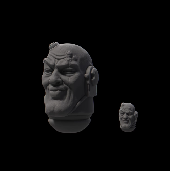 JOYTOY Warhammer Scale Head Sculpt Abstract Design Action Figure Model Collectible