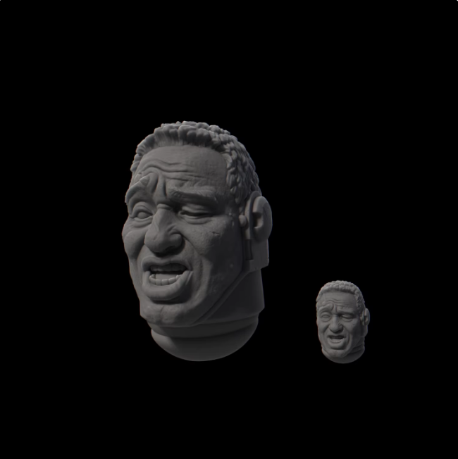 JOYTOY Warhammer Scale Head Sculpt Abstract Design Action Figure Model Collectible