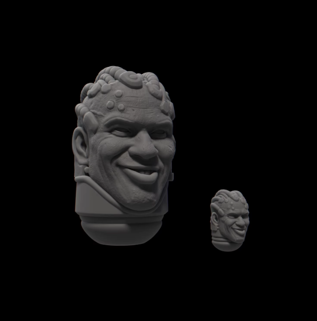 JOYTOY Warhammer Scale Head Sculpt Abstract Design Action Figure Model Collectible