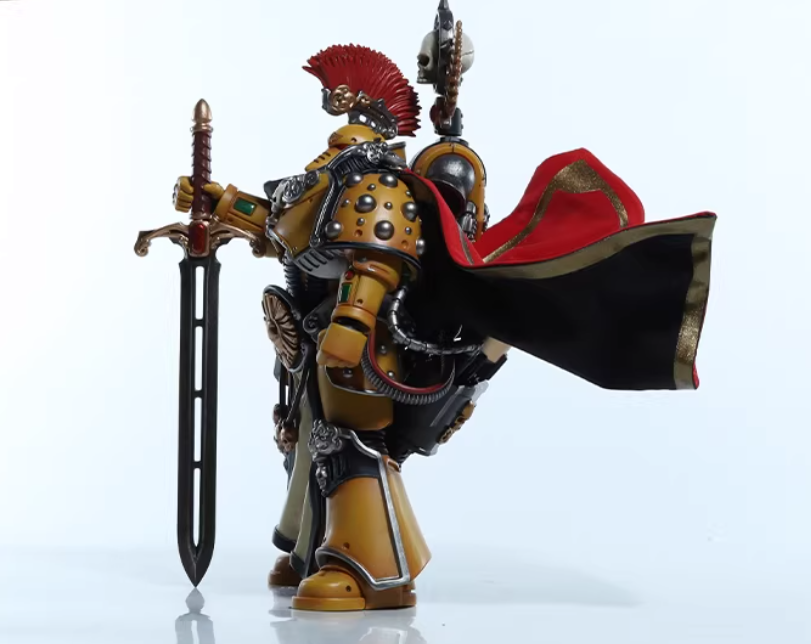 JOYTOY Warhammer 30K Imperial Fists Legion Commander Power Sword Action Figure Model Cloak Accessory Collectible