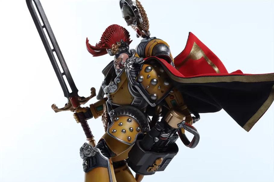 JOYTOY Warhammer 30K Imperial Fists Legion Commander Power Sword Action Figure Model Cloak Accessory Collectible