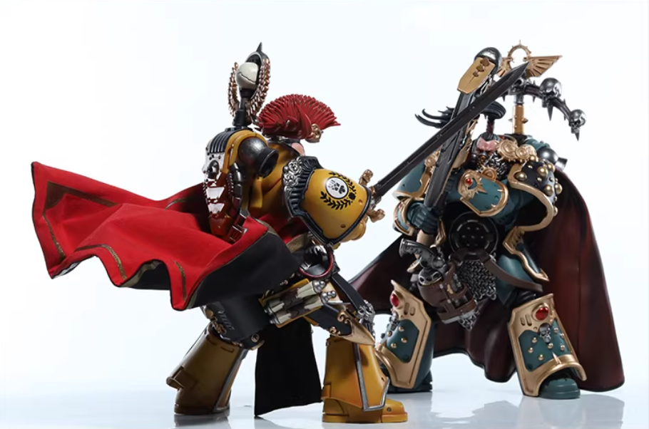 JOYTOY Warhammer 30K Imperial Fists Legion Commander Power Sword Action Figure Model Cloak Accessory Collectible