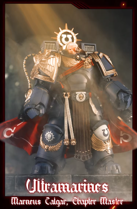 JOYTOY Warhammer 40K Space Marines 2 Terminator Karga & Honor Guard Action Figure Model with Cloak Collectible