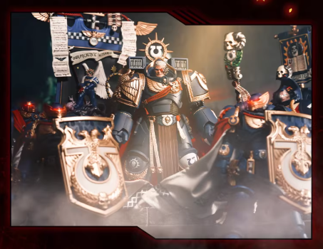 JOYTOY Warhammer 40K Space Marines 2 Terminator Karga & Honor Guard Action Figure Model with Cloak Collectible