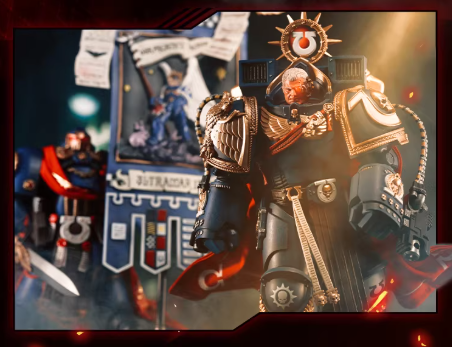 JOYTOY Warhammer 40K Space Marines 2 Terminator Karga & Honor Guard Action Figure Model with Cloak Collectible