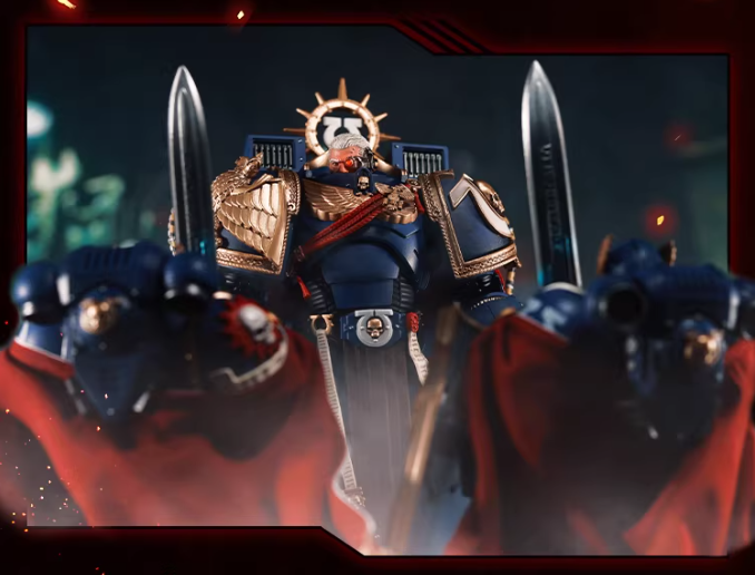 JOYTOY Warhammer 40K Space Marines 2 Terminator Karga & Honor Guard Action Figure Model with Cloak Collectible