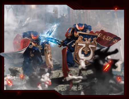 JOYTOY Warhammer 40K Space Marines 2 Terminator Karga & Honor Guard Action Figure Model with Cloak Collectible