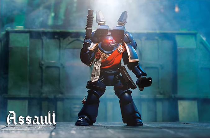 JOYTOY Warhammer 40K Terminator 4-Figure Set Action Figure Model with Cloak Accessories Collectible