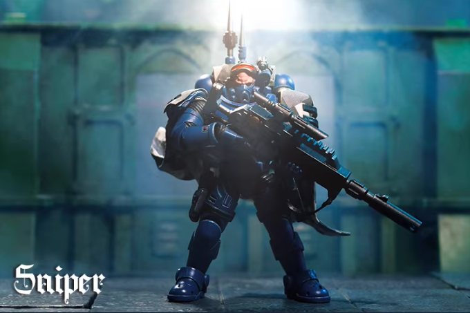 JOYTOY Warhammer 40K Terminator 4-Figure Set Action Figure Model with Cloak Accessories Collectible