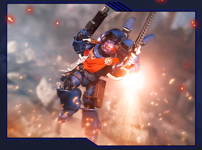 JOYTOY Warhammer 40K Terminator 4-Figure Set Action Figure Model with Cloak Accessories Collectible