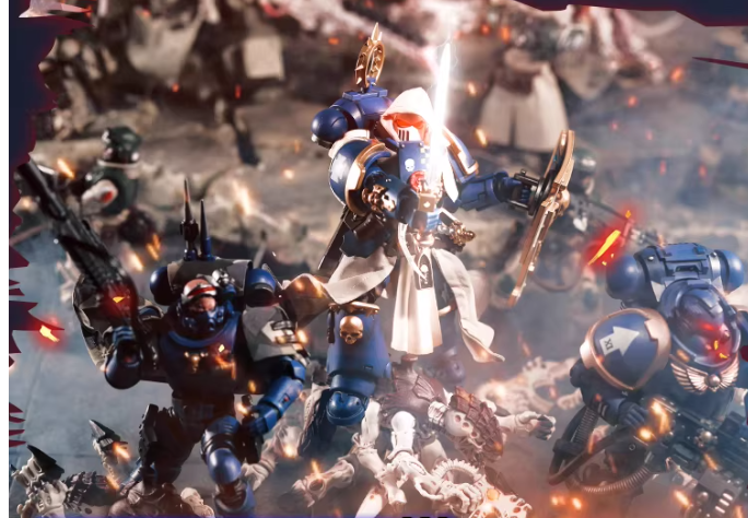 JOYTOY Warhammer 40K Terminator 4-Figure Set Action Figure Model with Cloak Accessories Collectible