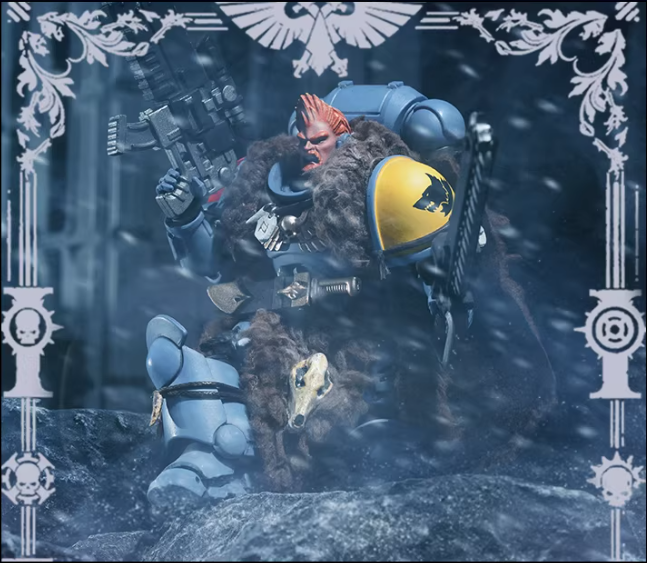 JOYTOY Warhammer 40K Space Marines Space Wolves Hunter Squad Action Figure Model Cloak Accessory 【Cloak Only】 Collectible