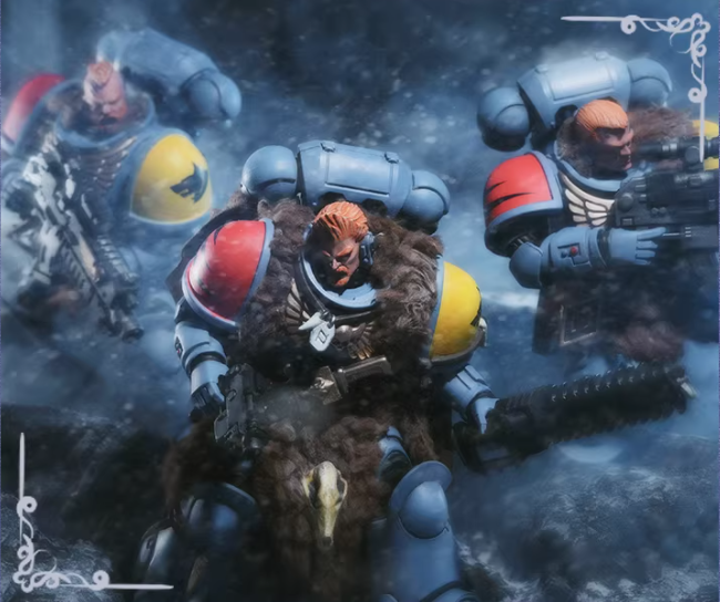 JOYTOY Warhammer 40K Space Marines Space Wolves Hunter Squad Action Figure Model Cloak Accessory 【Cloak Only】 Collectible