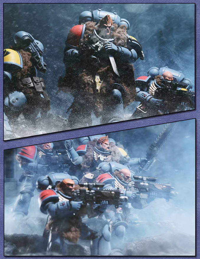 JOYTOY Warhammer 40K Space Marines Space Wolves Hunter Squad Action Figure Model Cloak Accessory 【Cloak Only】 Collectible