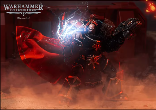 JOYTOY Warhammer 30K Sons of Horus Ezekyle Abaddon 16th Legion Cloth Cloak Cape Figure Accessory