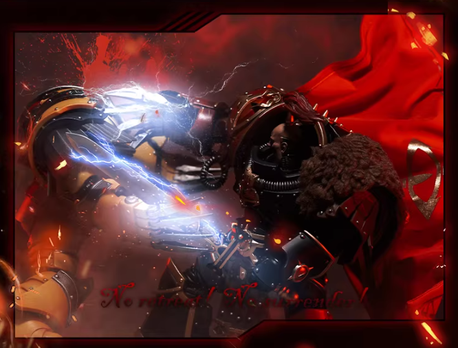 JOYTOY Warhammer 30K Sons of Horus Ezekyle Abaddon 16th Legion Cloth Cloak Cape Figure Accessory