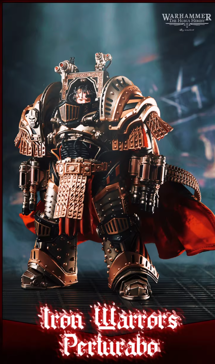 JOYTOY Warhammer 30K Horus Heresy Iron Warriors Primarch Perturabo Cloth Cloak Cape Figure Accessory