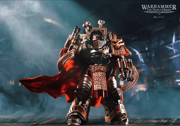 JOYTOY Warhammer 30K Horus Heresy Iron Warriors Primarch Perturabo Cloth Cloak Cape Figure Accessory