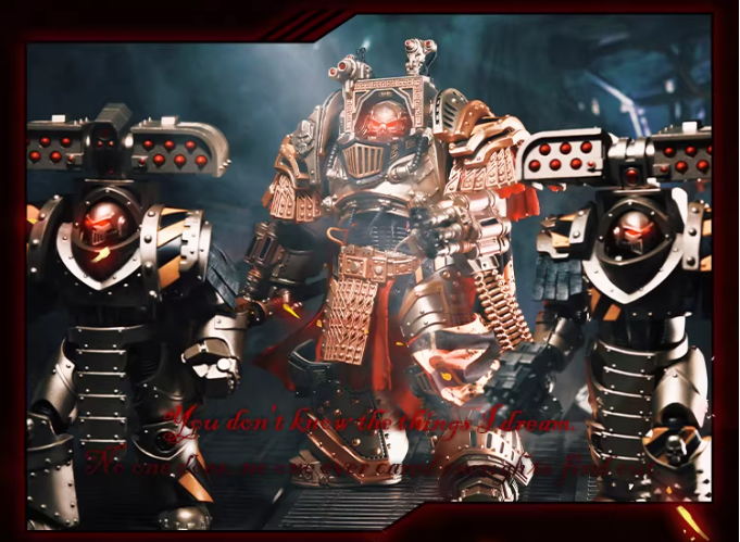 JOYTOY Warhammer 30K Horus Heresy Iron Warriors Primarch Perturabo Cloth Cloak Cape Figure Accessory