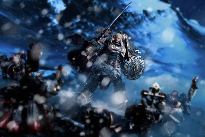 JOYTOY Warhammer 40K Space Wolves Primarch Leman Russ Cloth Cloak Figure Accessory