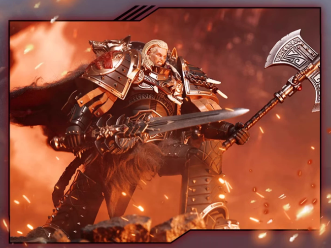 JOYTOY Warhammer 40K Space Wolves Primarch Leman Russ Cloth Cloak Figure Accessory