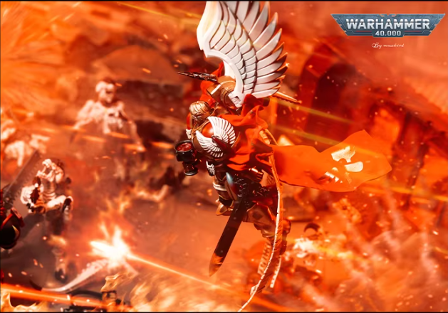 JOYTOY Warhammer 40K Blood Angels Primarch Sanguinius Cloth Cloak Figure Accessory