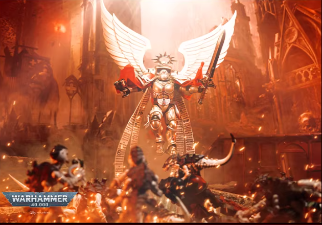 JOYTOY Warhammer 40K Blood Angels Primarch Sanguinius Cloth Cloak Figure Accessory