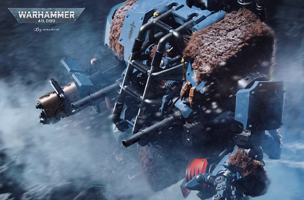 JOYTOY Warhammer 40K Space Wolves Invictor Warsuit Cloth Cloak Figure Accessory