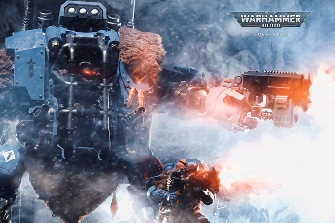 JOYTOY Warhammer 40K Space Wolves Invictor Warsuit Cloth Cloak Figure Accessory