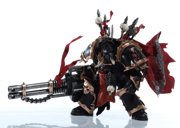 JOYTOY Warhammer 40K Chaos Black Legion Terminator Basarol·Gono·Nar Action Figure Model with Cloak Collectible