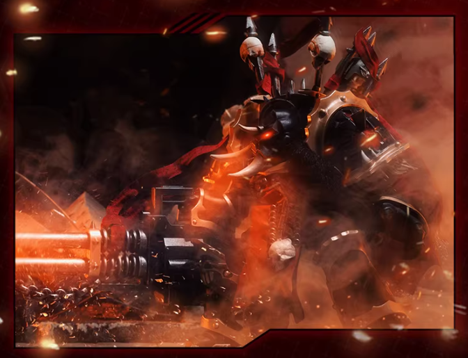 JOYTOY Warhammer 40K Chaos Black Legion Terminator Basarol·Gono·Nar Action Figure Model with Cloak Collectible