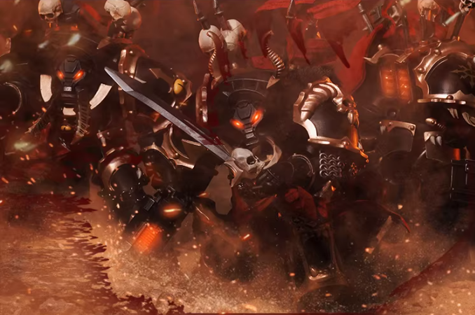 JOYTOY Warhammer 40K Chaos Black Legion Terminator Basarol·Gono·Nar Action Figure Model with Cloak Collectible