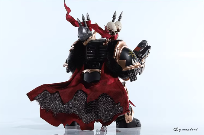 JOYTOY Warhammer 40K Chaos Black Legion Terminator Basarol·Gono·Nar Action Figure Model with Cloak Collectible