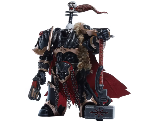 JOYTOY Warhammer 40K Black Legion Chaos Lord Karros Cloth Cloak Cape Set Figure Accessory
