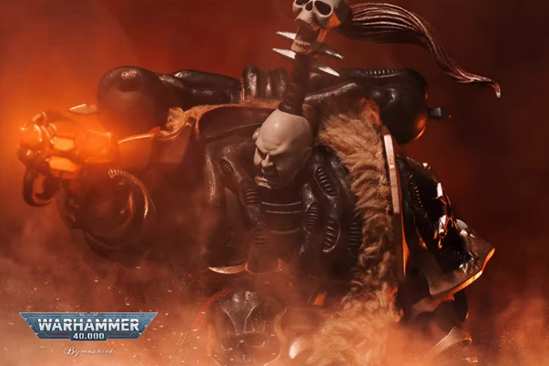 JOYTOY Warhammer 40K Black Legion Chaos Lord Karros Cloth Cloak Cape Set Figure Accessory